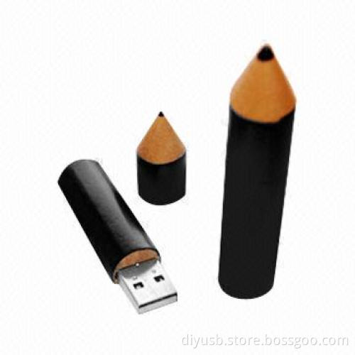 Pencil-shaped USB Flash Drives with Capacity of 64MB to 8GB and 10 Years of Data Retention